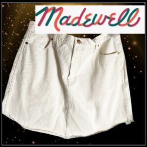 Madewell White Denim A-Line Jean Shorts